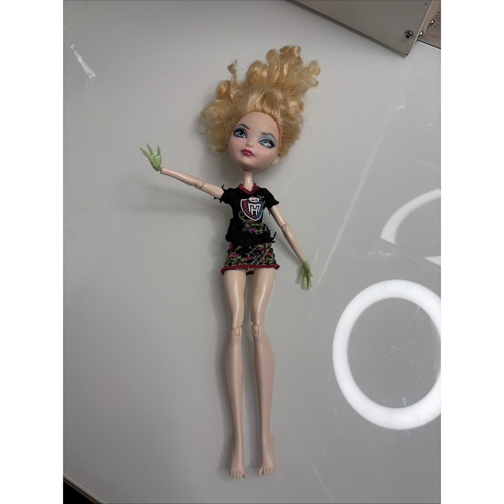 Monster High 2012 Doll Custom Blonde Venus McFlytrap Green Hands Shirt Mixed Lot